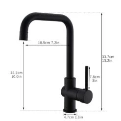 Single Handle Wall Mount Standard Kitchen Faucet In Black -FURITURE SALE SHOP black tahanbath standard kitchen faucets z w1932p171824 4f 1000