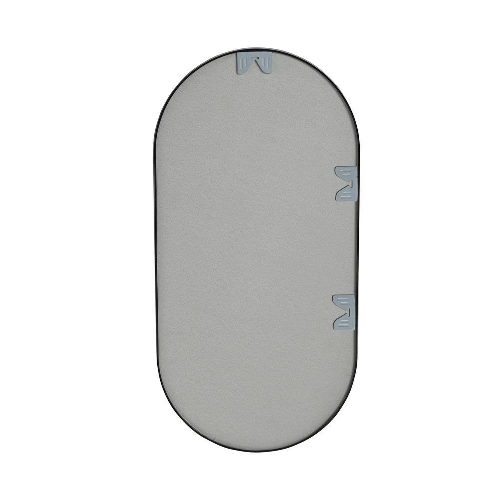 18 In. W X 35 In. H Oval Metal Framed Wall Bathroom Vanity Mirror In Black Framed 6 18 In. W X 35 In. H Oval Metal Framed Wall Bathroom Vanity Mirror In Black Framed - Image 6