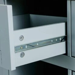 Blue Kitchen Cart With Rubber Wood Drop-Leaf Countertop, 3 Drawers, Cabinet Storage And 5 Wheels -FURITURE SALE SHOP blue tahanbath kitchen carts z wf298028aan 1d 1000