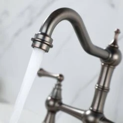 8 In. Double Handle Bridge Kitchen Faucet With Brass Side Sprayer 2-Handles 4-Holes Deck-Mount In Bronze 10 8 In. Double Handle Bridge Kitchen Faucet With Brass Side Sprayer 2-Handles 4-Holes Deck-Mount In Bronze -FURITURE SALE SHOP bronze tahanbath bridge kitchen faucets y w928 51685 44 1000