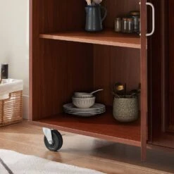Mobile Kitchen Cart With 2-Drawers In Brown -FURITURE SALE SHOP brown tahanbath kitchen carts z w1820138610 c3 1000