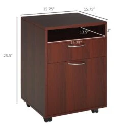 Mobile Storage Cabinet Organizer With Drawer And Cabinet, Printer Stand With Castors, In Brown -FURITURE SALE SHOP brown tahanbath pantry organizers z w1785118917 c3 1000