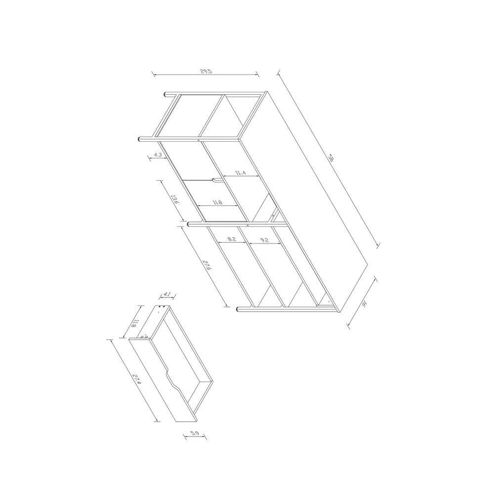 Iron-Framed Living Room Side Cabinet, Multifunctional For Storage In Brown 7 Iron-Framed Living Room Side Cabinet, Multifunctional For Storage In Brown - Image 7