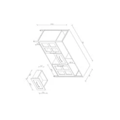 Living Room Shelves (2 Storage Areas, Box) Modern Kitchen, Wooden Storage, Corridor/Dining Room Glass Cabinets In Brown -FURITURE SALE SHOP brown tahanbath pantry organizers z w1983140130 fa 1000