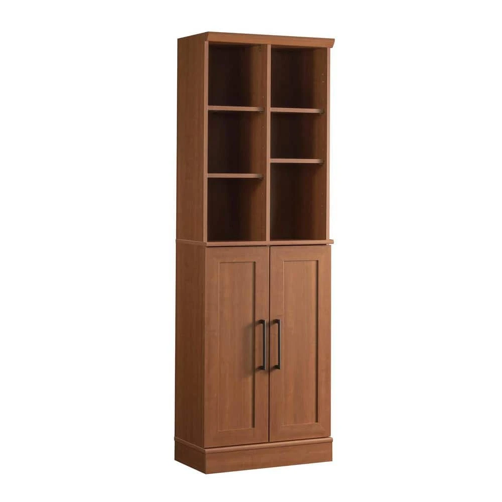 Freestanding Storage Cabinet, In Brown Finish 1 Freestanding Storage Cabinet, In Brown Finish