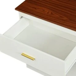 White And Brown Solid Storage Cabinet With Gold Handles: Drawer Dresser, Bar Cabinet, Buffet Server Console 13 White And Brown Solid Storage Cabinet With Gold Handles: Drawer Dresser, Bar Cabinet, Buffet Server Console -FURITURE SALE SHOP brown white tahanbath pantry organizers z w679p151552 4f 1000