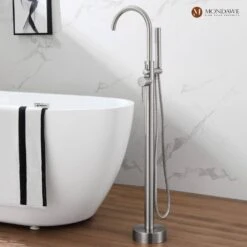 3-Handle Traditional Freestanding Bathtub Faucet(Brush Nickel) -FURITURE SALE SHOP brush nickel tahanbath claw foot tub faucets z s125c bn 4f 1000