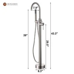 3-Handle Traditional Freestanding Bathtub Faucet(Brush Nickel) -FURITURE SALE SHOP brush nickel tahanbath claw foot tub faucets z s125c bn c3 1000