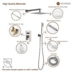 1-Spray 10 In. Ceiling Mount 1.8 GPM Dual Shower Head And Handheld Shower Head In Brushed N -FURITURE SALE SHOP brush nickel tahanbath dual shower heads z s0082c 10bn d4 1000