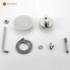 1-Spray 10 In. Ceiling Mount 1.8 GPM Dual Shower Head And Handheld Shower Head In Brushed Nickel -FURITURE SALE SHOP brush nickel tahanbath dual shower heads z s133a2c 10bn 31 1000