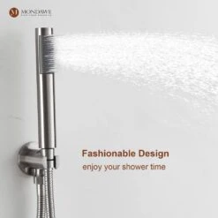 1-Spray 10 In. Ceiling Mount 1.8 GPM Dual Shower Head And Handheld Shower Head In Brushed Nickel -FURITURE SALE SHOP brush nickel tahanbath dual shower heads z s133a2c 10bn 66 1000