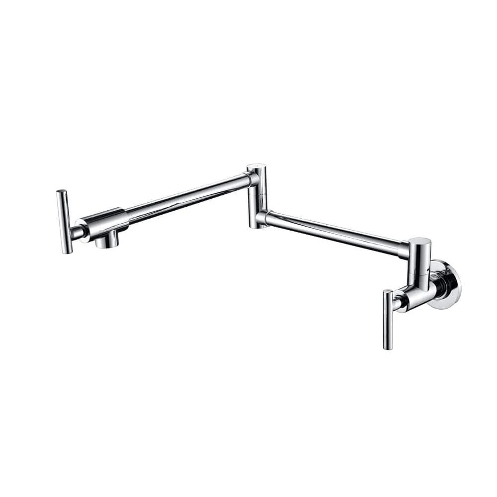Wall Mount Pot Filler Faucet In Brushed Chrome 1 Wall Mount Pot Filler Faucet In Brushed Chrome