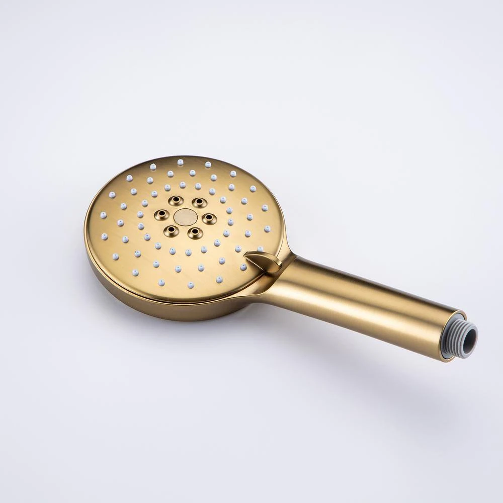 Single Handle 3-Spray High Pressure Tub And Shower Faucet Combo With Tub Spout In Brushed Gold (Valve Included) 7 Single Handle 3-Spray High Pressure Tub And Shower Faucet Combo With Tub Spout In Brushed Gold (Valve Included) - Image 7