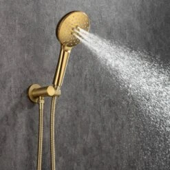 Single Handle 3-Spray High Pressure Tub And Shower Faucet Combo With Tub Spout In Brushed Gold (Valve Included) 20 Single Handle 3-Spray High Pressure Tub And Shower Faucet Combo With Tub Spout In Brushed Gold (Valve Included) -FURITURE SALE SHOP brushed gold bathtub shower faucet combos w1194 d96203lsj zq 76 1000