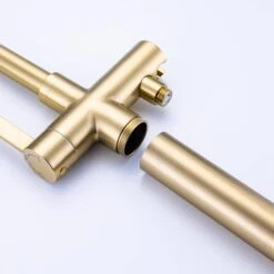 1-Handle Freestanding Tub Faucet With Hand Shower With Waterfall In Brushed Gold 14 1-Handle Freestanding Tub Faucet With Hand Shower With Waterfall In Brushed Gold -FURITURE SALE SHOP brushed gold claw foot tub faucets q pzz 8008lsj 4f 1000