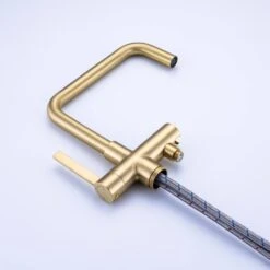 1-Handle Freestanding Tub Faucet With Hand Shower With Waterfall In Brushed Gold 13 1-Handle Freestanding Tub Faucet With Hand Shower With Waterfall In Brushed Gold -FURITURE SALE SHOP brushed gold claw foot tub faucets q pzz 8008lsj c3 1000