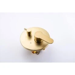 3-Spray Patterns With 2.5 GPM 10 In. Wall Mount Shower System Set Dual Shower Heads With Handheld Spray In Brushed Gold -FURITURE SALE SHOP brushed gold dual shower heads w1194 d96202lsj zq 1f 1000