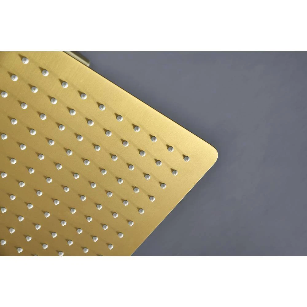 1-Spray Patterns With 2.5 GPM 12 In. Ceiling Mount Rain Fixed Shower Head In Brushed Gold 5 1-Spray Patterns With 2.5 GPM 12 In. Ceiling Mount Rain Fixed Shower Head In Brushed Gold - Image 5