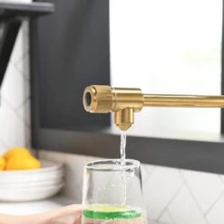 Single Handle Pull-Down Sprayer Kitchen Faucet 3 Way Without Deck Plate In Brushed Gold -FURITURE SALE SHOP brushed gold pull down kitchen faucets x xy 1223 33ng 2p us 76 1000