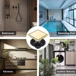 6 Inch Square Shower Floor Drain 12 6 Inch Square Shower Floor Drain -FURITURE SALE SHOP brushed gold shower drains z w92863544 66 1000