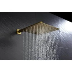 1-Spray 10 In. Rain Shower Head Dual Systems Wall Mounted Shower 2.5 GPM In Brushed Gold -FURITURE SALE SHOP brushed gold tahanbath dual shower heads y w2287 140903 44 1000