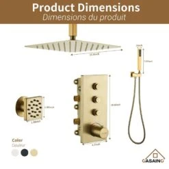 1-Spray Patterns Wall Mounted Handheld Shower Head Dual1.8 GPM In Brushed Gold 15 1-Spray Patterns Wall Mounted Handheld Shower Head Dual1.8 GPM In Brushed Gold -FURITURE SALE SHOP brushed gold tahanbath dual shower heads z 102009lk 4 44 1000