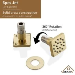 1-Spray Patterns Wall Mounted Handheld Shower Head Dual1.8 GPM In Brushed Gold 17 1-Spray Patterns Wall Mounted Handheld Shower Head Dual1.8 GPM In Brushed Gold -FURITURE SALE SHOP brushed gold tahanbath dual shower heads z 102009lk 4 76 1000