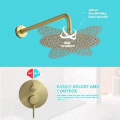 2-Spray Patterns Wall Mounted Handheld Shower Head 1.5 GPM In Brushed Gold 12 2-Spray Patterns Wall Mounted Handheld Shower Head 1.5 GPM In Brushed Gold -FURITURE SALE SHOP brushed gold tahanbath handheld shower heads z w1272 101888 66 1000