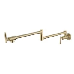 Wall Mounted Pot Filler With Lever Handle In Brushed Gold