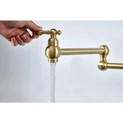Wall Mount Folding Kitchen Pot Filler Faucet In Brushed Gold 15 Wall Mount Folding Kitchen Pot Filler Faucet In Brushed Gold -FURITURE SALE SHOP brushed gold tahanbath pot fillers y w2287 p153400 31 1000