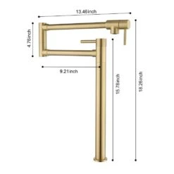 Deck Mount Pot Filler Faucet With Extension Shank In Brushed Gold -FURITURE SALE SHOP brushed gold tahanbath pot fillers y w2287 p153978 76 1000