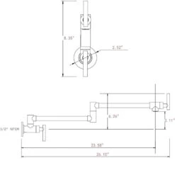 Wall Mount Pot Filler Faucet In Brushed Gold -FURITURE SALE SHOP brushed gold tahanbath pot fillers y w92850216 fa 1000
