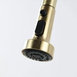 Single Handle Deck Mount Gooseneck Pull Down Sprayer Kitchen Faucet With Deckplate And Soap Dispenser In Brushed Gold -FURITURE SALE SHOP brushed gold tahanbath pull down kitchen faucets ms d3412 bg i805bg zq 4f 1000