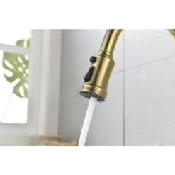 Single Handle Touch Pull Down Sprayer Kitchen Faucet In Brushed Gold 11 Single Handle Touch Pull Down Sprayer Kitchen Faucet In Brushed Gold -FURITURE SALE SHOP brushed gold tahanbath pull down kitchen faucets y w928 50252 44 1000