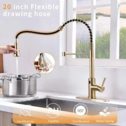 Touchless Kitchen Faucet, Hands Free Automatic Smart Kitchen Faucet Brushed Nickel Gold Smart Kitchen Faucet 9 Touchless Kitchen Faucet, Hands Free Automatic Smart Kitchen Faucet Brushed Nickel Gold Smart Kitchen Faucet -FURITURE SALE SHOP brushed gold tahanbath pull down kitchen faucets z w1932p156241 4f 1000