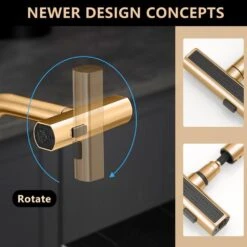 Kitchen Sink Faucet, Nickel Gold Kitchen Faucets With Pull Out Sprayer, Bar Faucet Single Hole Faucet 12 Kitchen Sink Faucet, Nickel Gold Kitchen Faucets With Pull Out Sprayer, Bar Faucet Single Hole Faucet -FURITURE SALE SHOP brushed gold tahanbath pull down kitchen faucets z w1932p218070 44 1000