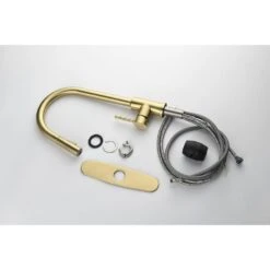 16.5 In Kitchen Faucet With 360 Degree Spout Swivel Pull Down Sprayer In Brushed Gold -FURITURE SALE SHOP brushed gold tahanbath pull down kitchen faucets z w2287p152910 44 1000