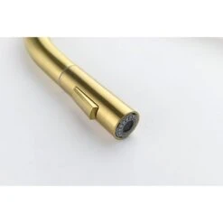 16.5 In Kitchen Faucet With 360 Degree Spout Swivel Pull Down Sprayer In Brushed Gold -FURITURE SALE SHOP brushed gold tahanbath pull down kitchen faucets z w2287p152910 66 1000