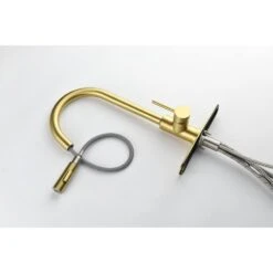 16.5 In Kitchen Faucet With 360 Degree Spout Swivel Pull Down Sprayer In Brushed Gold -FURITURE SALE SHOP brushed gold tahanbath pull down kitchen faucets z w2287p152910 d4 1000