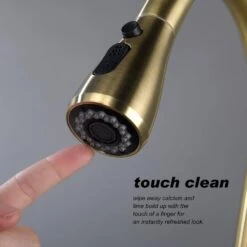 Kitchen Faucet With Pull Out Spraye In Brushed Gold -FURITURE SALE SHOP brushed gold tahanbath pull out kitchen faucets y w928 th 4003lsj 1f 1000