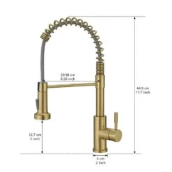 Single Handle Pull Out Sprayer Kitchen Faucet In Brushed Gold 13 Single Handle Pull Out Sprayer Kitchen Faucet In Brushed Gold -FURITURE SALE SHOP brushed gold tahanbath pull out kitchen faucets z1325 33ng c3 1000