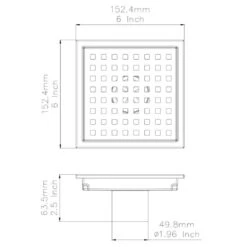 6 In W X 6 In D Stainless Steel Decorative Drain Cover With Brushed Gold -FURITURE SALE SHOP brushed gold tahanbath shower drains q pzz 7003lsj 6 76 1000