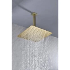 No Handle Rain Shower Head 1-Spray Shower Faucet 2.5 GPM With High Pressure Rainfall In. Brushed Gold -FURITURE SALE SHOP brushed gold tahanbath shower faucets z w2287 p182601 44 1000
