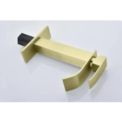 Waterfall Spout Single Handle Bathroom Sink Faucet In Brushed Gold -FURITURE SALE SHOP brushed gold tahanbath single hole bathroom faucets y w2287 p154604 1f 1000