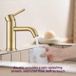 Bathroom Faucet Single Hole Modern Bathroom Sink Faucet Vanity Bathroom Faucet -FURITURE SALE SHOP brushed gold tahanbath single hole bathroom faucets z t3177p277501 1f 1000