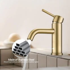 Bathroom Faucet Single Hole Modern Bathroom Sink Faucet Vanity Bathroom Faucet -FURITURE SALE SHOP brushed gold tahanbath single hole bathroom faucets z t3177p277501 44 1000