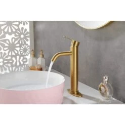 Bathroom Sink Faucet Single Hole Single Handle Bathroom Faucet Vanity Faucet Deck Mount 1-Hole Or 3-Holes -FURITURE SALE SHOP brushed gold tahanbath single hole bathroom faucets z w1272 64940 44 1000
