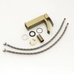 Brushed Gold Faucet For Bathroom Sink, Single Hole Bathroom Faucet Modern Single Handle Vanity Basin Faucet -FURITURE SALE SHOP brushed gold tahanbath single hole bathroom faucets z w1932p288150 76 1000