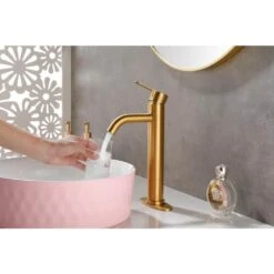 Single Handle Bathroom Vanity Sink Faucet 11 Single Handle Bathroom Vanity Sink Faucet -FURITURE SALE SHOP brushed gold tahanbath single hole bathroom faucets z w928 101015 1f 1000