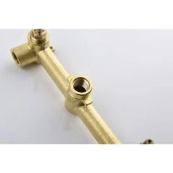 Double Handle Bathroom Faucet Wall Mounted Bathroom Sink Faucet In Brushed Gold -FURITURE SALE SHOP brushed gold tahanbath wall mounted faucets y w2287 p185563 4f 1000